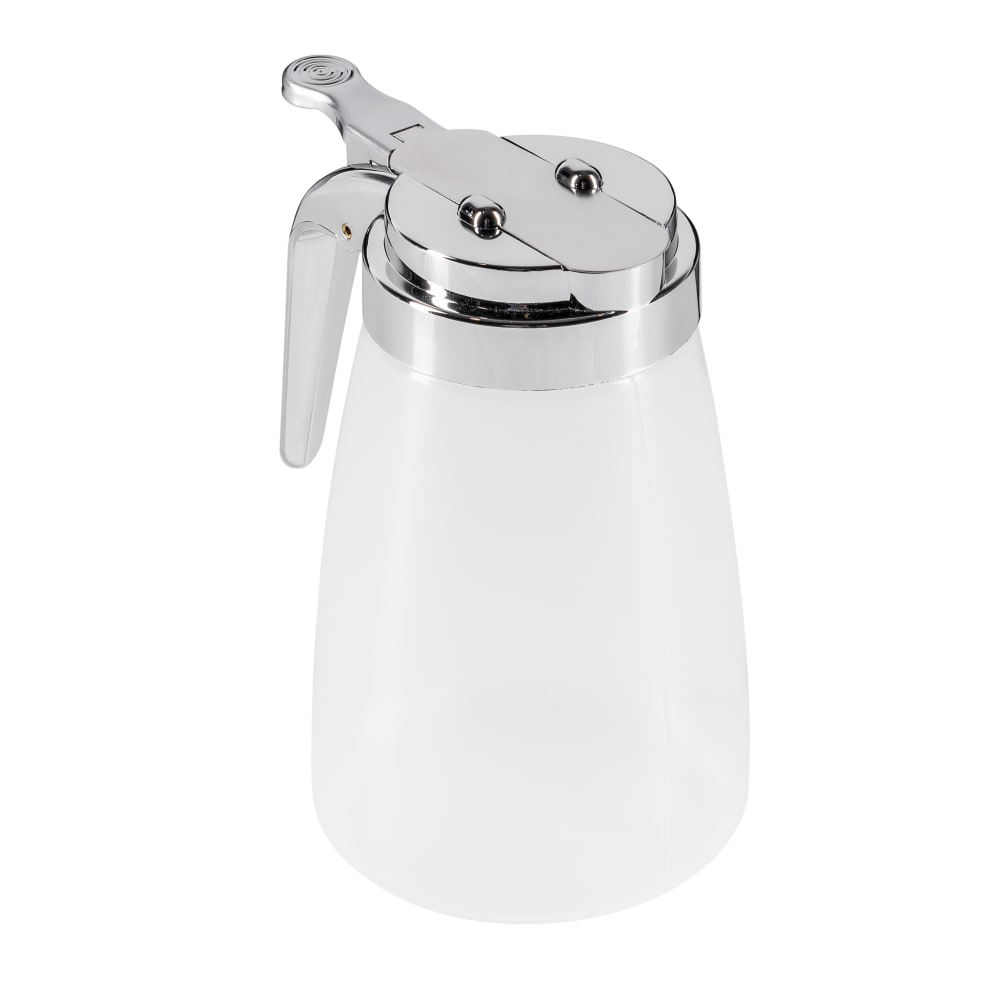 Tablecraft PP10CP 10 oz Cylindrical Dripcut Server - Polypropylene, Chrome ABS Top