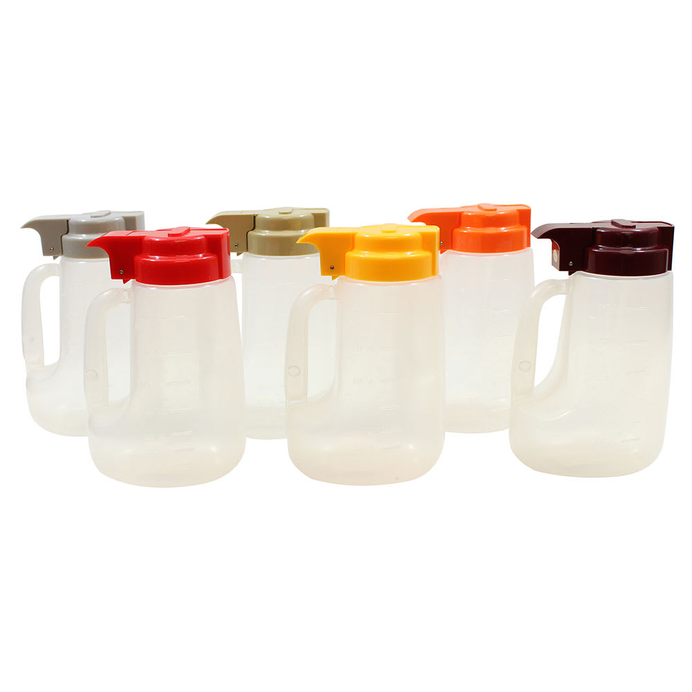 Tablecraft PP32A 32 oz Option™ Round Dripcut Server Kit w/ (6) Colors - Polypropylene, Clear