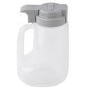 Tablecraft PP32G 32 oz Option™ Round Dripcut Server - Polypropylene, Gray Plastic Top thumbnail 2