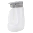 Tablecraft PP32G 32 oz Option™ Round Dripcut Server - Polypropylene, Gray Plastic Top thumbnail 5