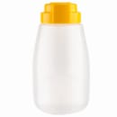 Tablecraft PP32Y 32 oz Option™ Round Dripcut Server - Polypropylene, Yellow Plastic Top thumbnail 3