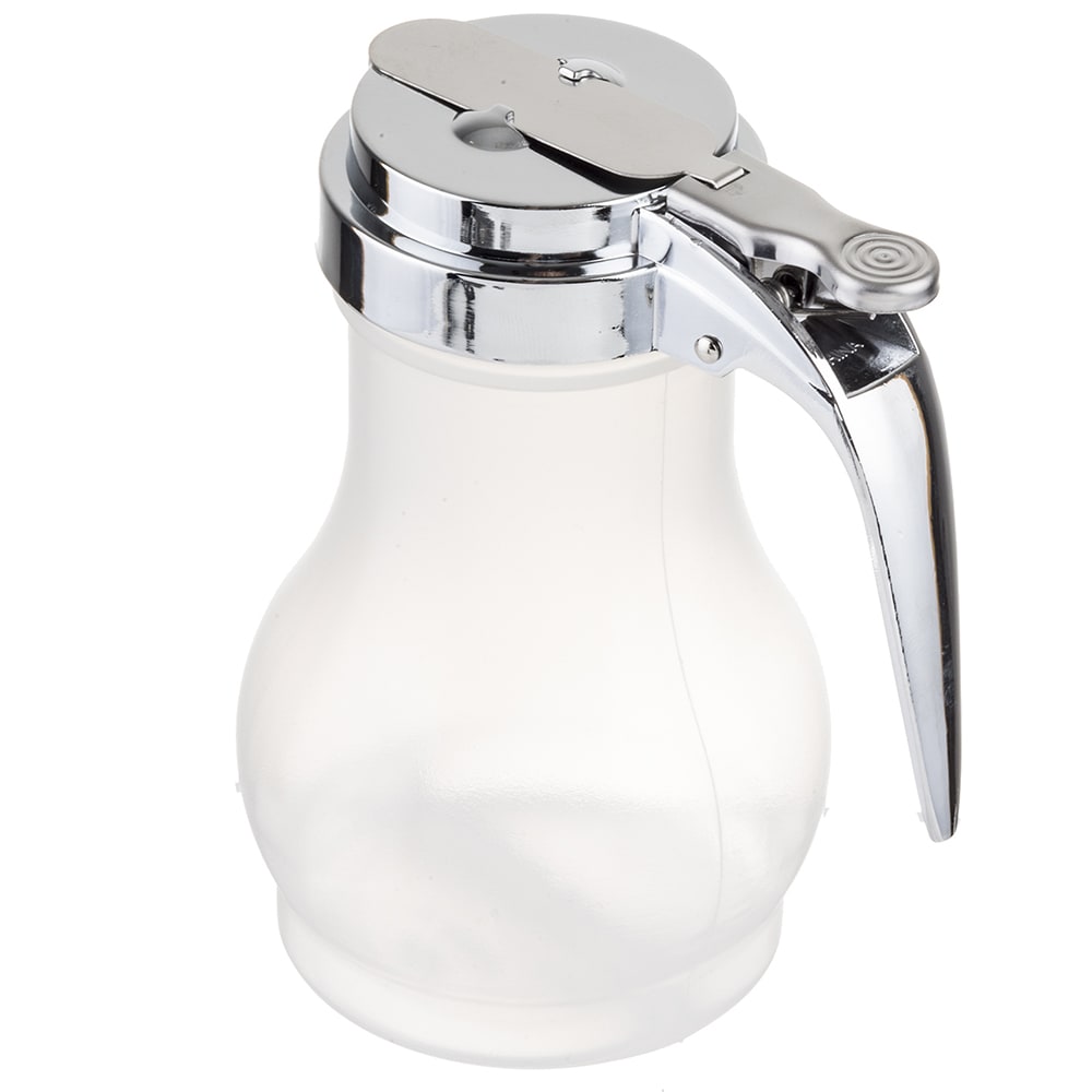 Tablecraft PP410 10 oz Teardrop Dripcut Server - Polypropylene, Chrome Top