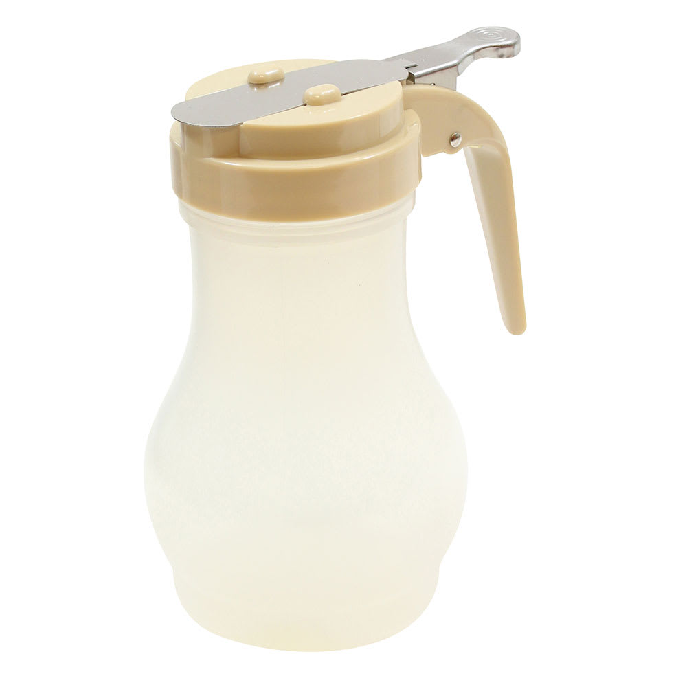 Tablecraft PP410A 10 oz Teardrop Dripcut Server - Polypropylene, Almond ABS Top