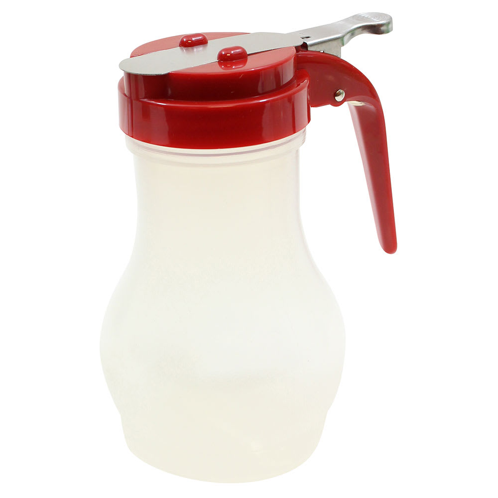 Tablecraft PP410RE 10 oz Teardrop Dripcut Server - Polypropylene, Red ABS Top