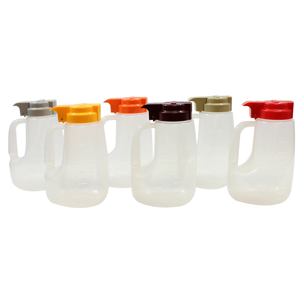 Tablecraft PP48A 48 oz Option™ Round Dripcut Server Kit w/ (6) Colors - Polypropylene, Clear