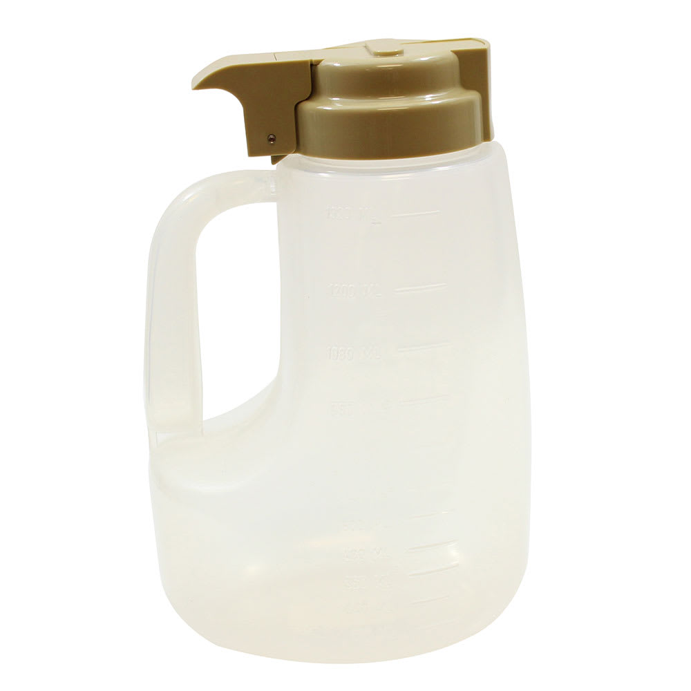 Tablecraft PP48BE 48 oz Option™ Round Dripcut Server - Polypropylene, Beige Plastic Top