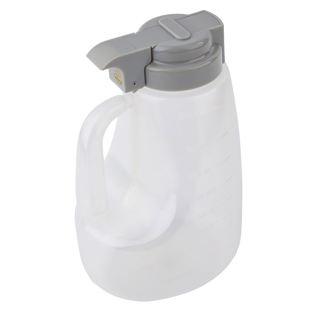 Tablecraft PP48G 48 oz Option™ Round Dripcut Server - Polypropylene, Gray Plastic Top