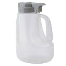 Tablecraft PP48G 48 oz Option™ Round Dripcut Server - Polypropylene, Gray Plastic Top thumbnail 2