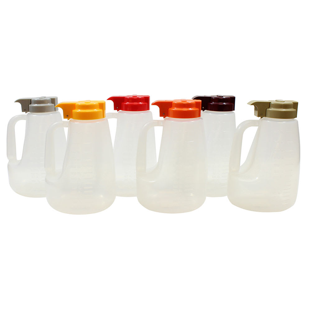 Tablecraft PP64A 64 oz Option™ Round Dripcut Server Kit w/ (6) Colors - Polypropylene, Clear