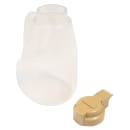 Tablecraft PP64BE 64 oz Option™ Round Dripcut Server - Polypropylene, Beige Plastic Top thumbnail 2