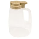 Tablecraft PP64BE 64 oz Option™ Round Dripcut Server - Polypropylene, Beige Plastic Top thumbnail 3