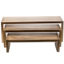Tablecraft RACA300 3 Piece Rectangular Nesting Display Risers, Acacia Wood thumbnail 2