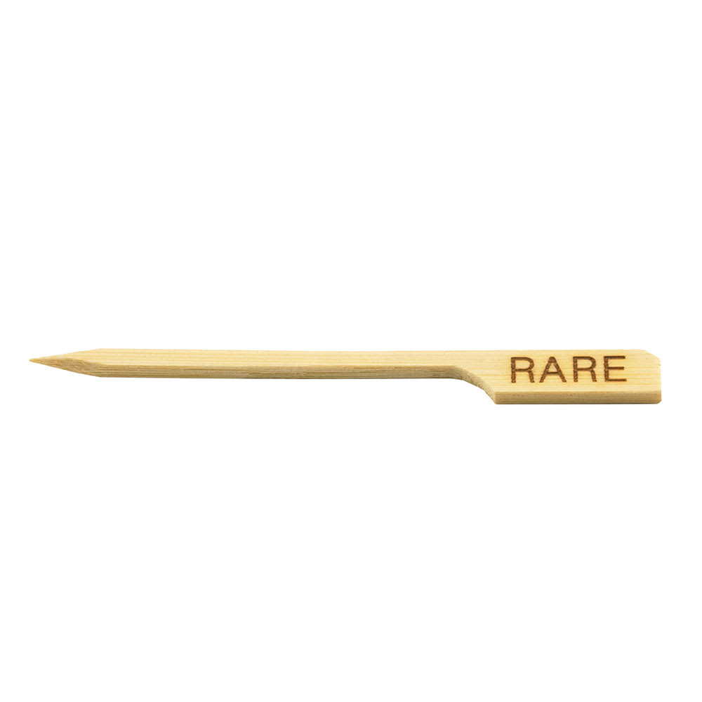 Tablecraft RARE 3 1/2" Bamboo Meat Marker Pick, Rare