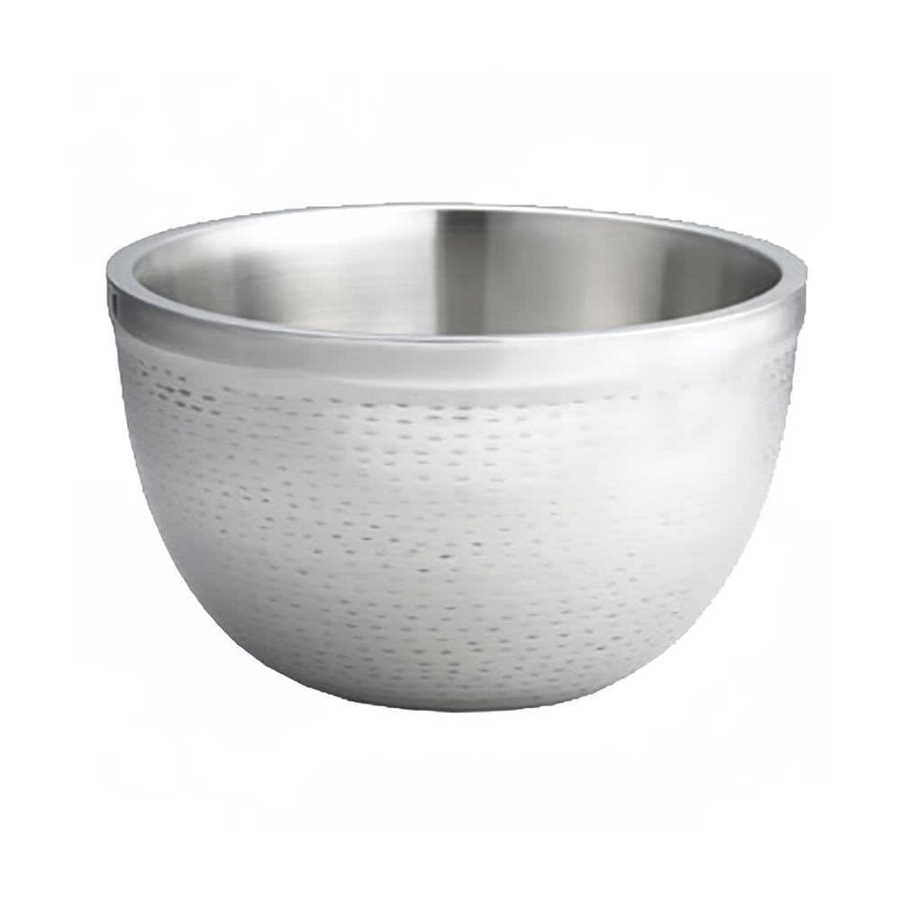Tablecraft RB13 8 qt Round Remington Collection Bowl, Double Wall, Stainless Steel