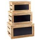 Tablecraft RCBCRATE1 Crate Riser Set w/ Chalkboard - Natural Wood thumbnail 2