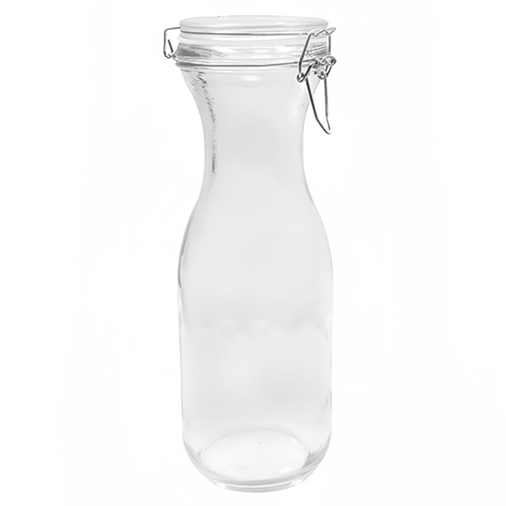 Tablecraft RGC34 34 oz Carafe w/ Silicone Seal - Glass, Clear