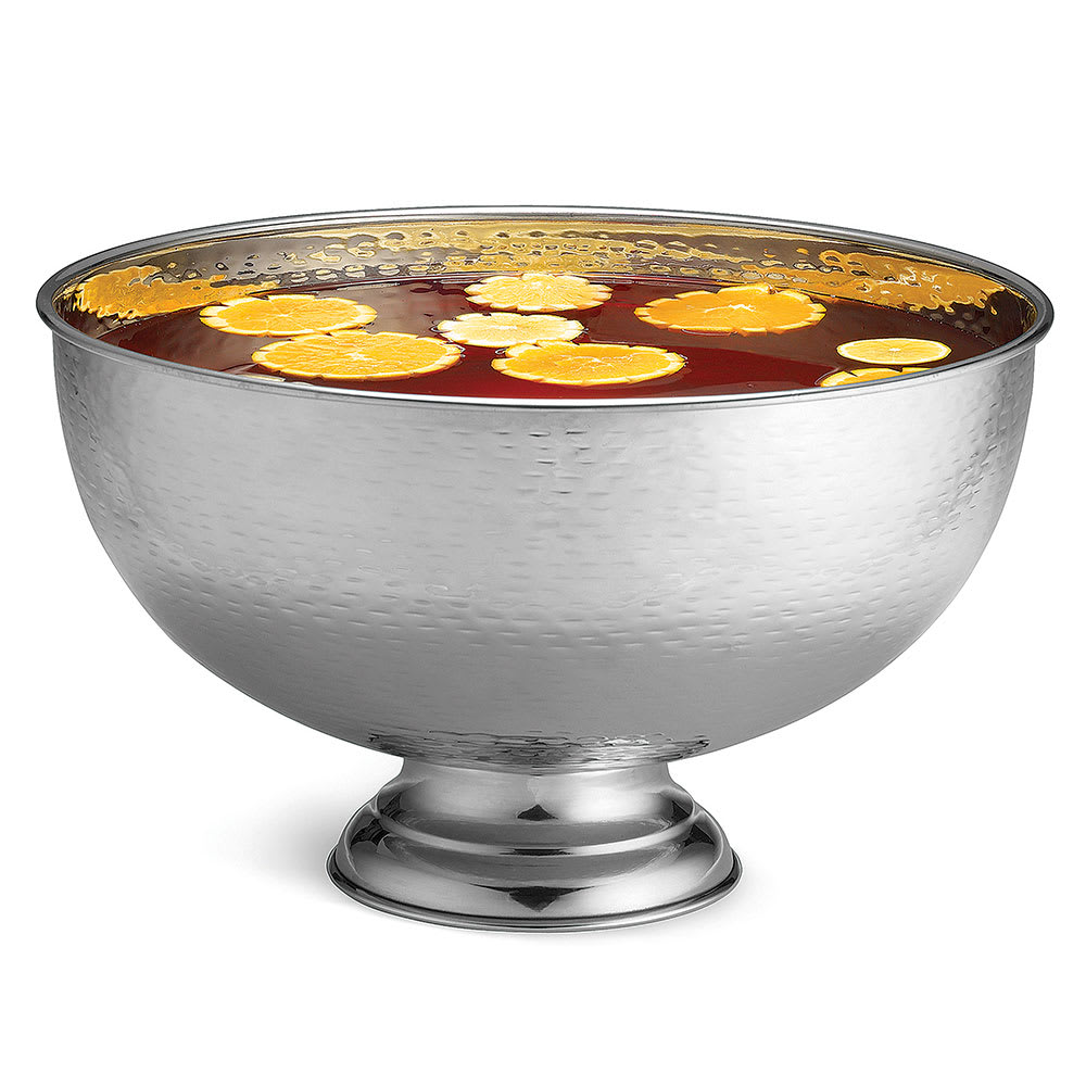 Tablecraft RPB1513 Round Punch Bowl, 14 qt, Stainless Steel
