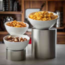 Tablecraft RR3 Round 3 Piece Riser Set, Brushed Stainless Steel, One Each 8 & 7 & 6" Dia thumbnail 5