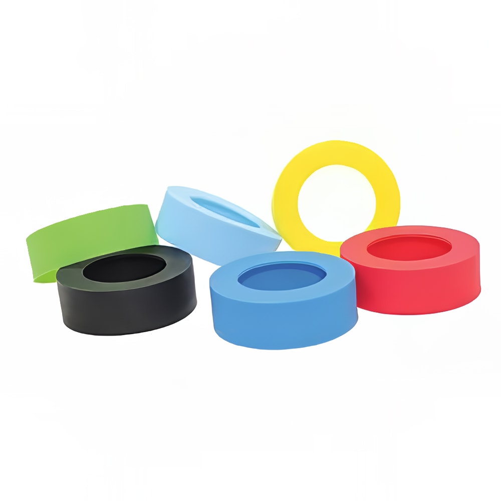 Tablecraft SB63A Sauce Bands for 63mm Squeeze Bottles, Silicone, Assorted Colors