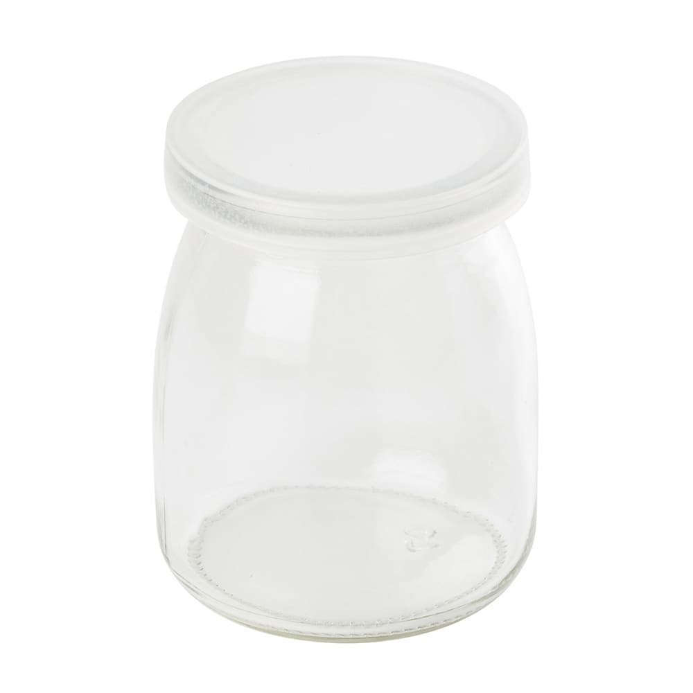 Tablecraft SGJ6 6 oz Single Serve Glass Jar w/ Lid