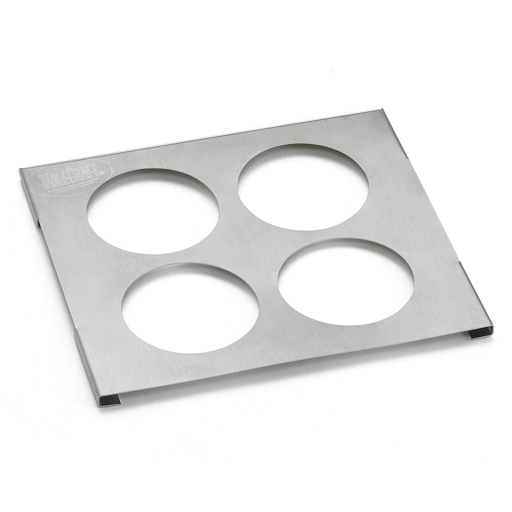 Tablecraft T4 Squeeze Bottle Holder (4) - 6 1/4x7" Stainless
