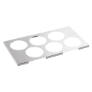 Tablecraft T6 Squeeze Bottle Holder w/ 6 Holes for 1/3 Size Food Pan, Stainless thumbnail 4