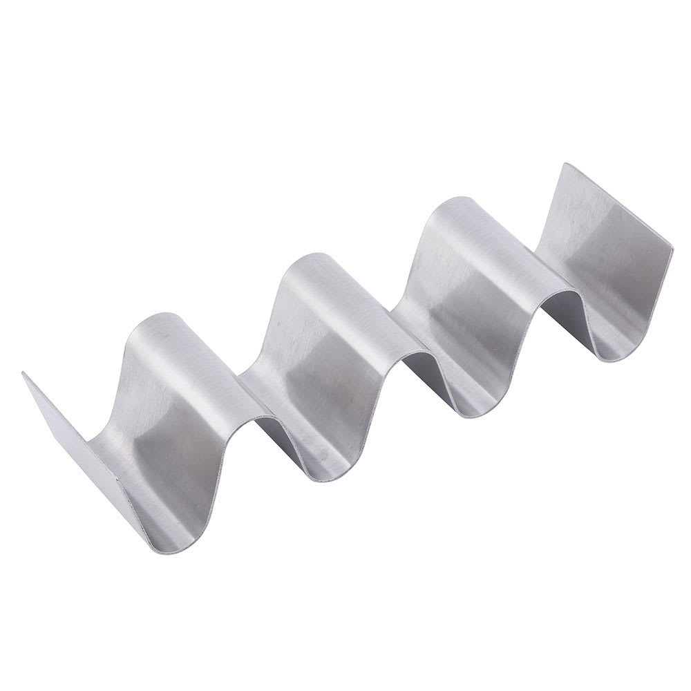 Tablecraft TRS34 Taco Holder - Holds 3 to 4 Tacos, Solid, Stainless