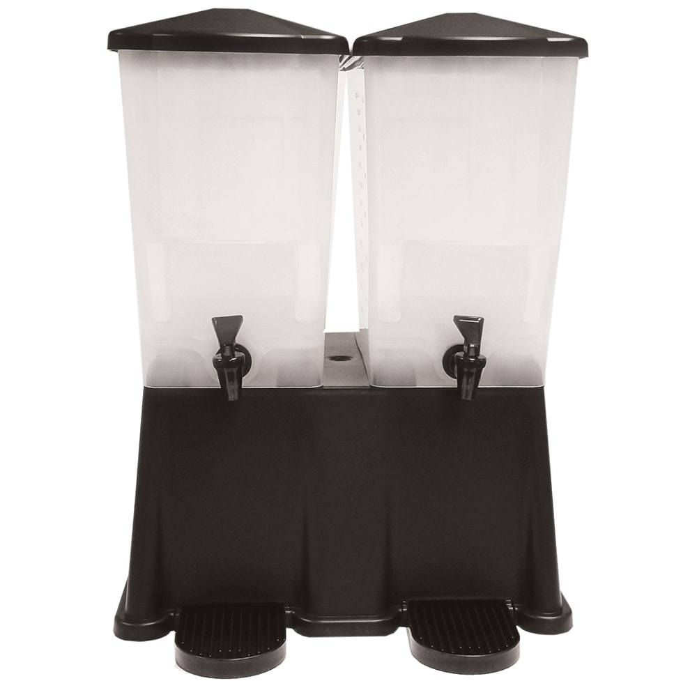 Tablecraft TW53DP 6 gal Double Beverage Dispenser - Plastic, Black