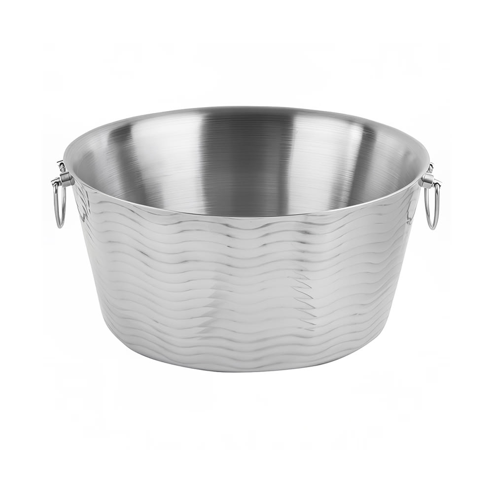 Tablecraft WBT199 6 3/4 gal Round Cooling Tub - 19"D x 9"H, Stainless