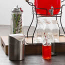 Tablecraft WM1 Round Waste Basket - Metal, Stainless thumbnail 6