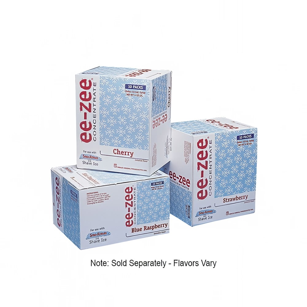 Gold Medal 1011 Cherry Snow Cone Syrup Pre-Measured Concentrate Pouch, 10 Cartons/Case