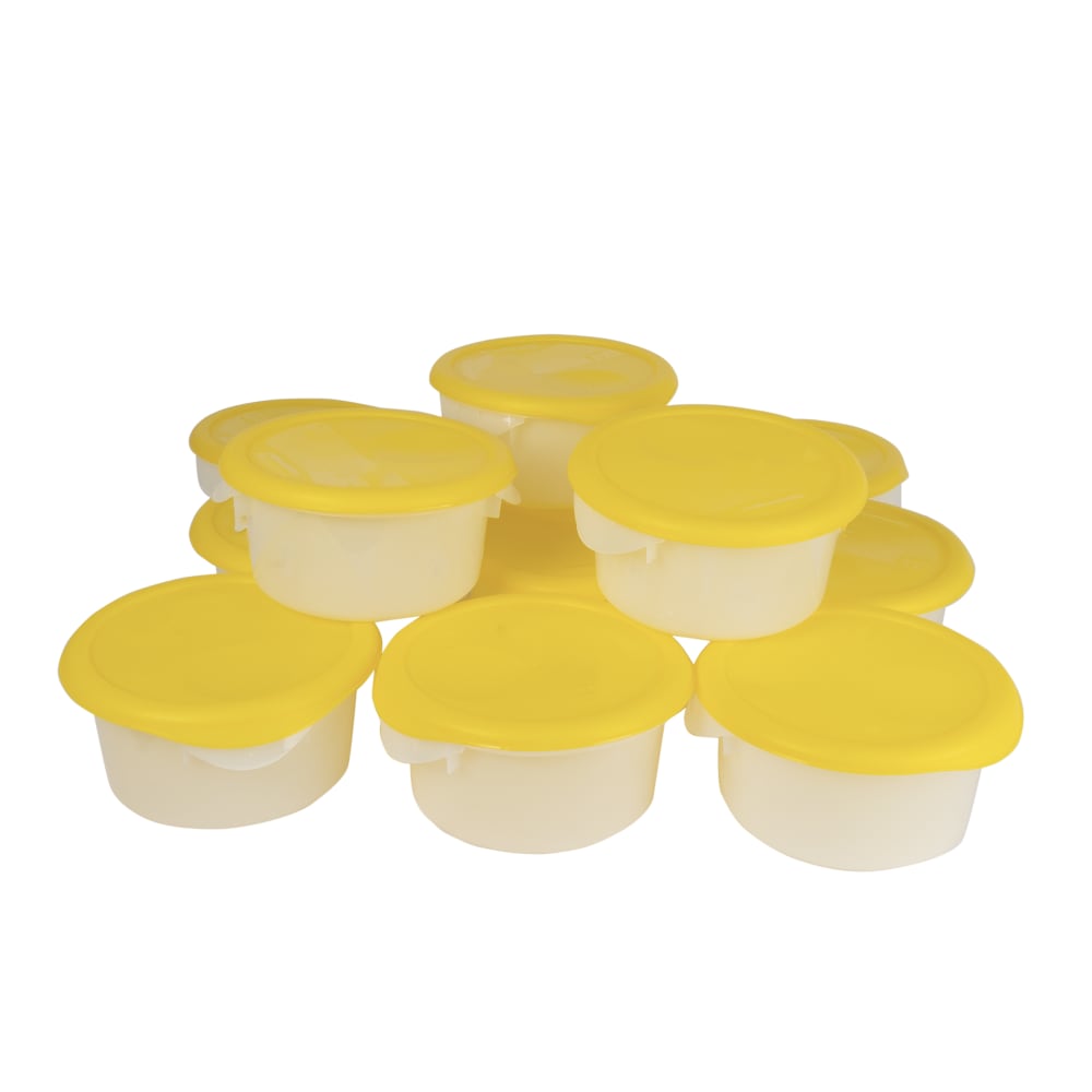 Gold Medal 1085DZ 1/2 gal Round Ice Mold w/ Lids, Plastic, Dozen