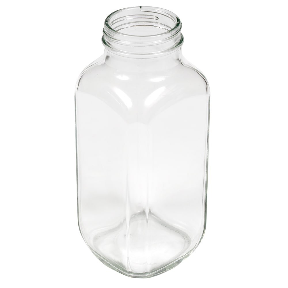 Gold Medal 1104 16 oz Square Slush Flavor Glass Bottles for 1/4 oz Pumps