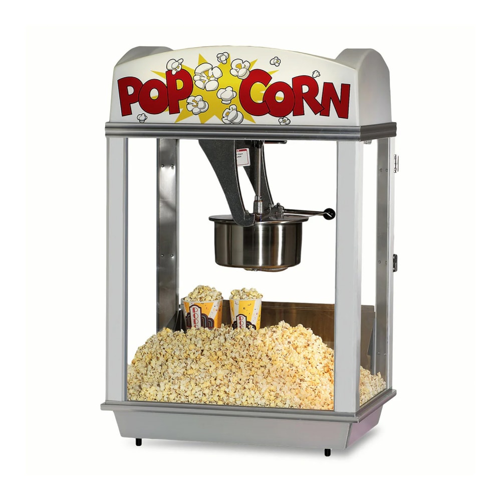 Gold Medal 2001ST Citation Popcorn Machine w/ Deluxe 16 oz Unimaxx Kettle & Stainless Dome, 120v