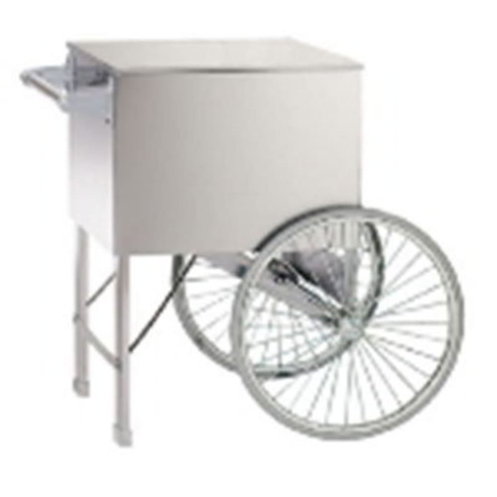 Gold Medal 2015W Popcorn Cart w/ 2 Spoke Wheels, White, 38" x 27"