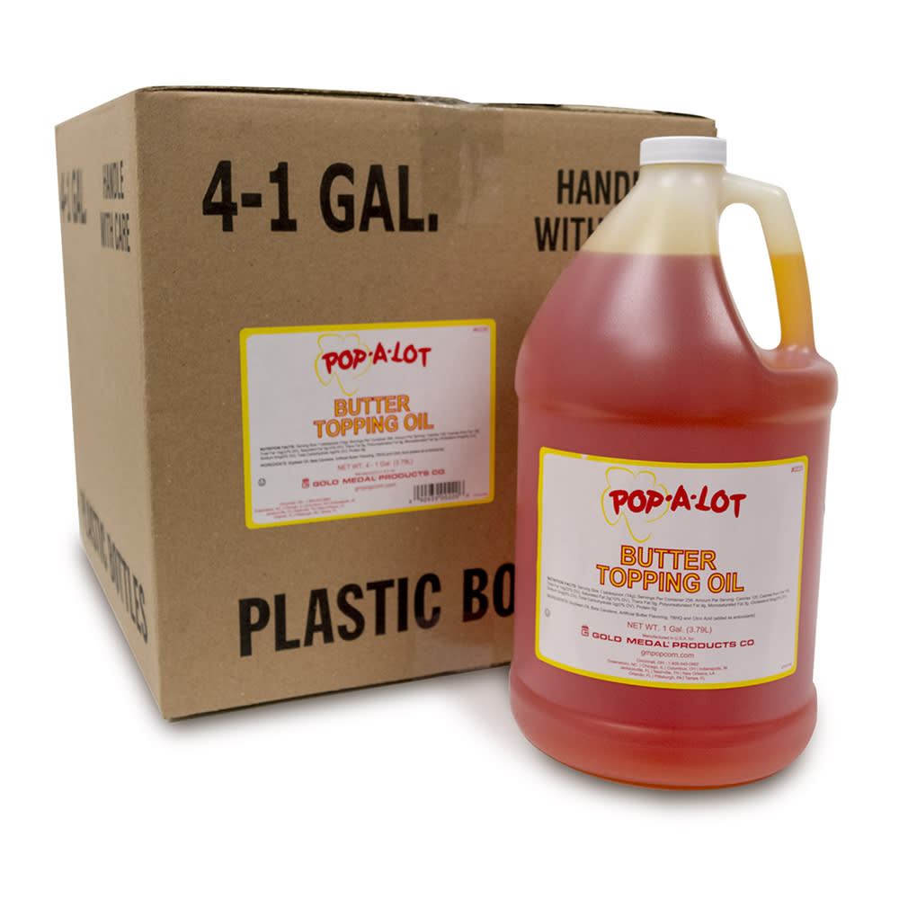 Gold Medal 2039 Butter Flavored Topping, (4) One Gallon Jugs Per Case