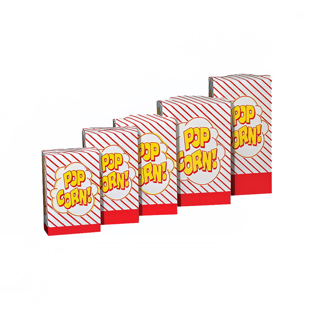 Gold Medal 2065 1 1/2 to 1 4/5 oz Disposable Popcorn Boxes, 500/Case