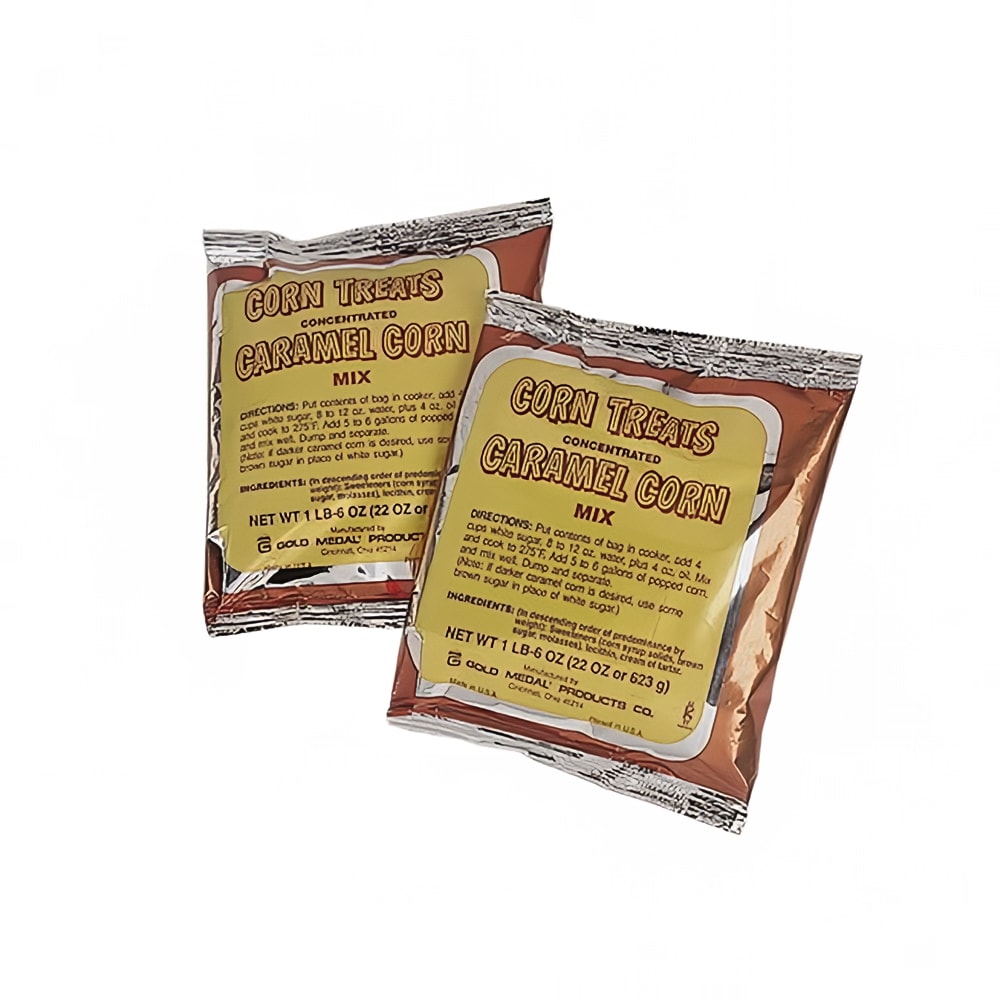 Gold Medal 2094 Concentrated Caramel Popcorn Treat Mix w/ (12) 22 oz Pouches