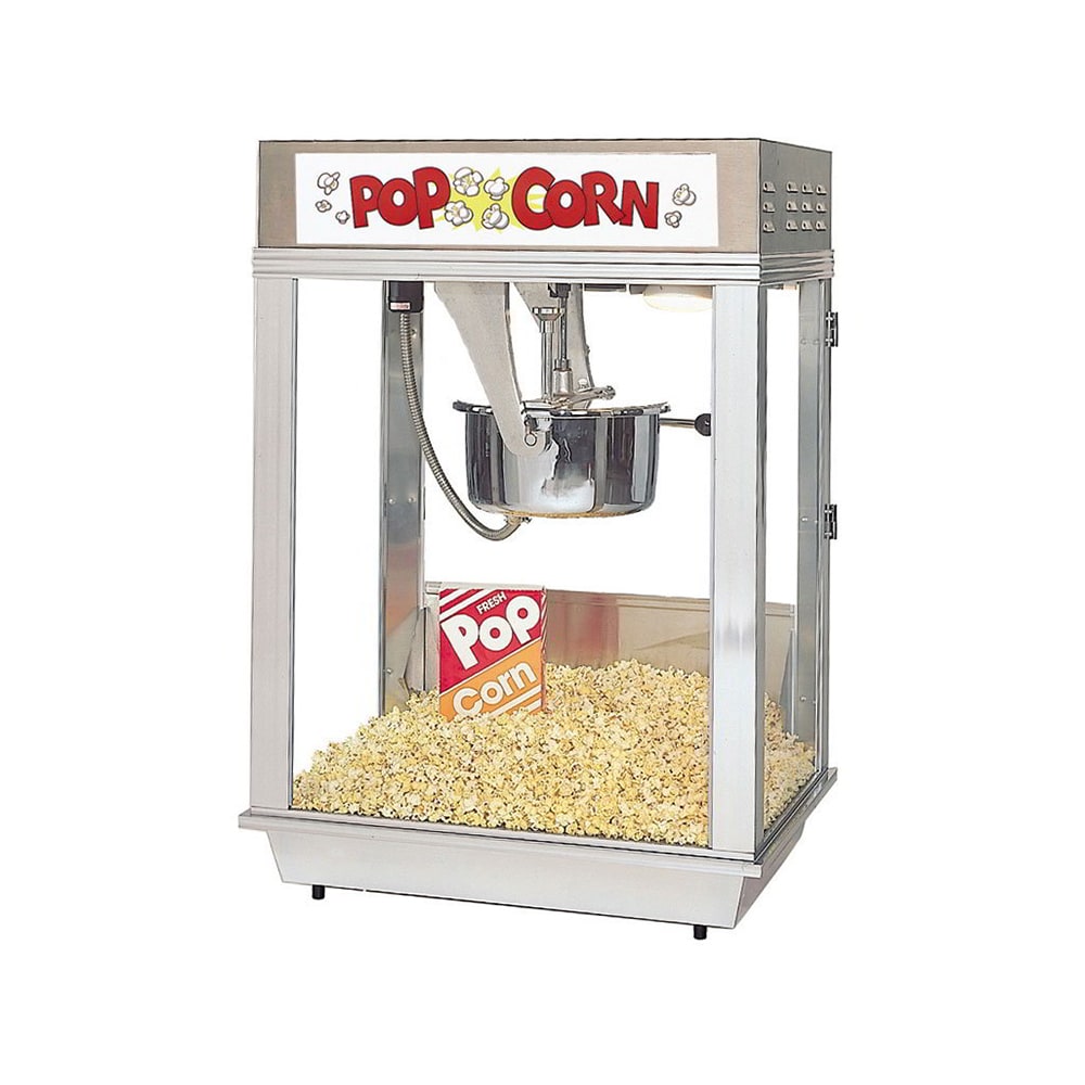 Gold Medal 2102EST Citation Popcorn Machine w/ Deluxe 16 oz Kettle & Stainless Dome, 120v