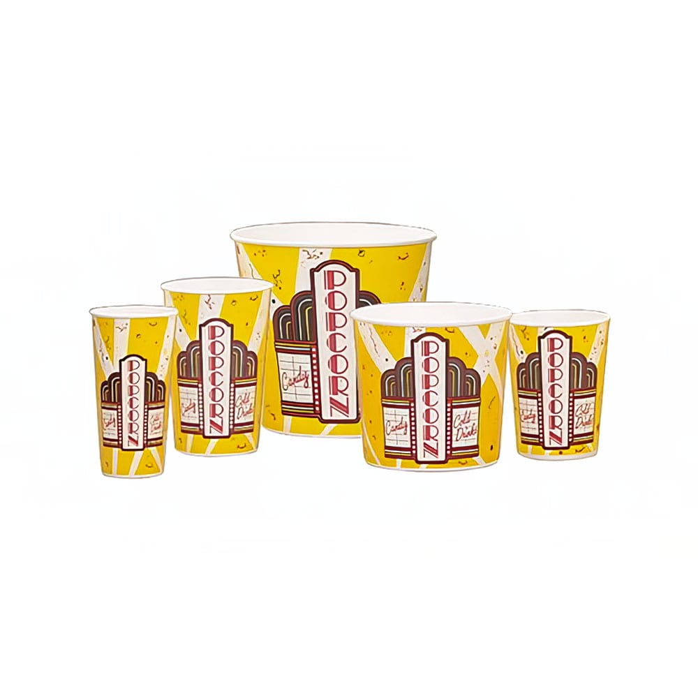 Gold Medal 2132 24 oz Premier Design Disposable Popcorn Butter Cups, 1,000/Case