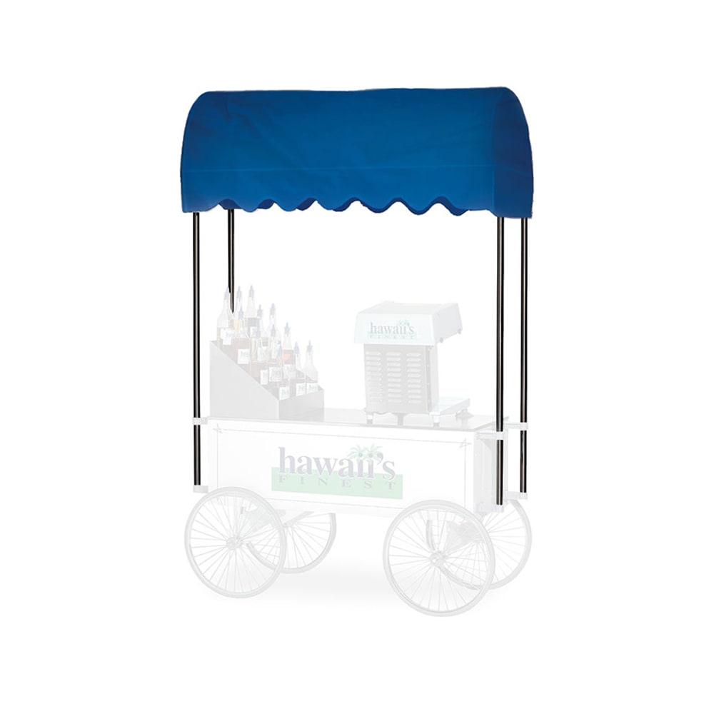 Gold Medal 2144HFB Barrel Style Awning w/ Stainless Pole for 2936HF, Hawaii's Finest Graphics