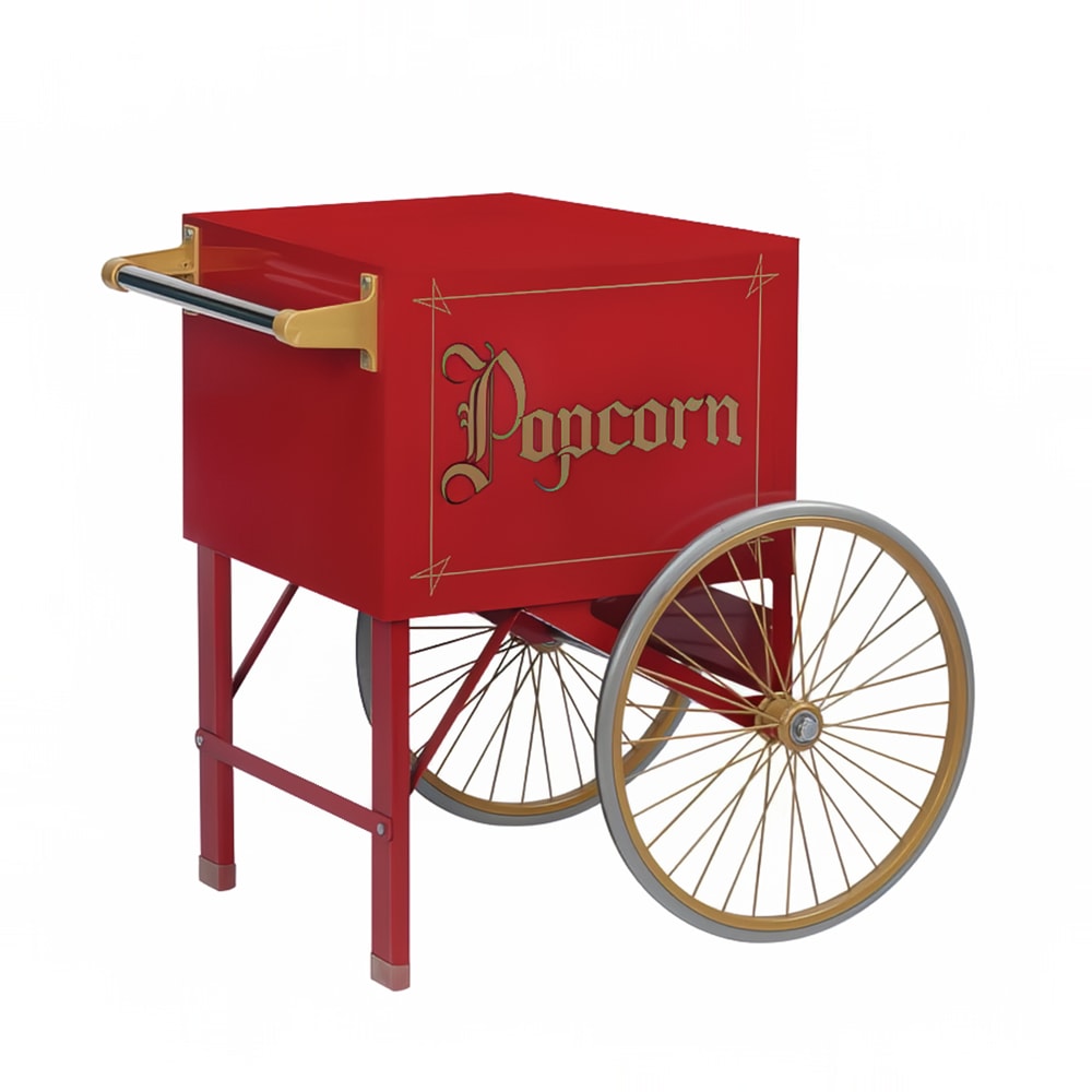 Gold Medal 2148CR 20" Popcorn Cart w/ 2 Spoke Wheels, Red