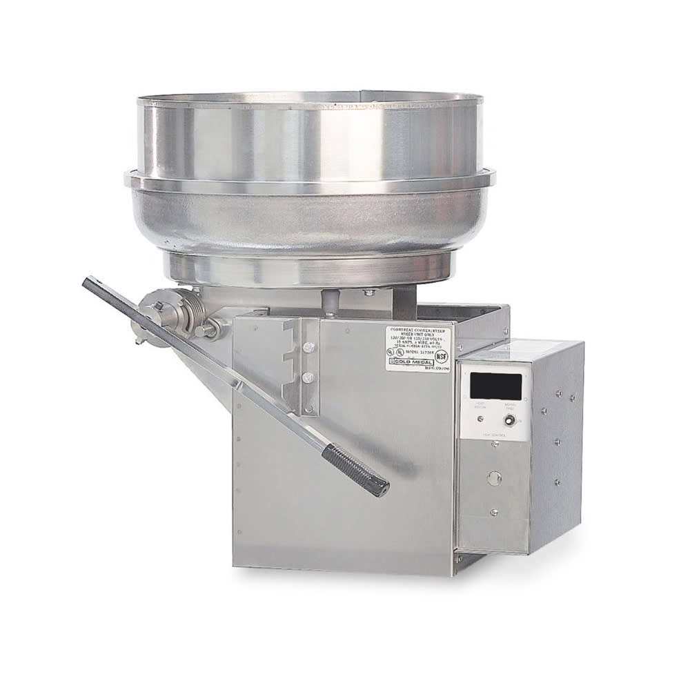 Gold Medal 2182EL 2 in-1 Combo Kandy King for Caramel Corn/Frosted Nuts w/Left Hand Dump, 230v/1ph