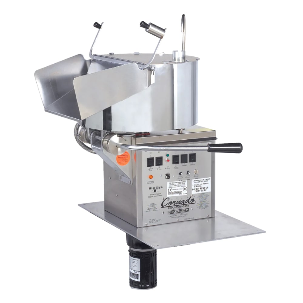 Gold Medal 2258EC Compact Cornado Popping Unit w/ 10 gal/3 min Capacity & Right Hand Dump, 120/208v