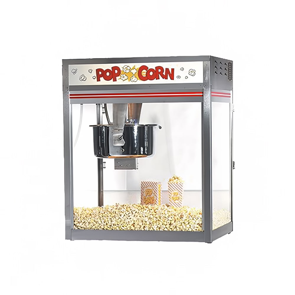 Gold Medal 2557 32 oz Discovery Popcorn Popper w/ Non-Reversible Dome, Back Counter, 120/208v