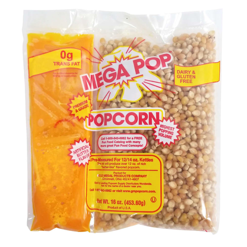 Gold Medal 2839 Mega Popcorn Oil and Salt Kit for 12 oz Kettles