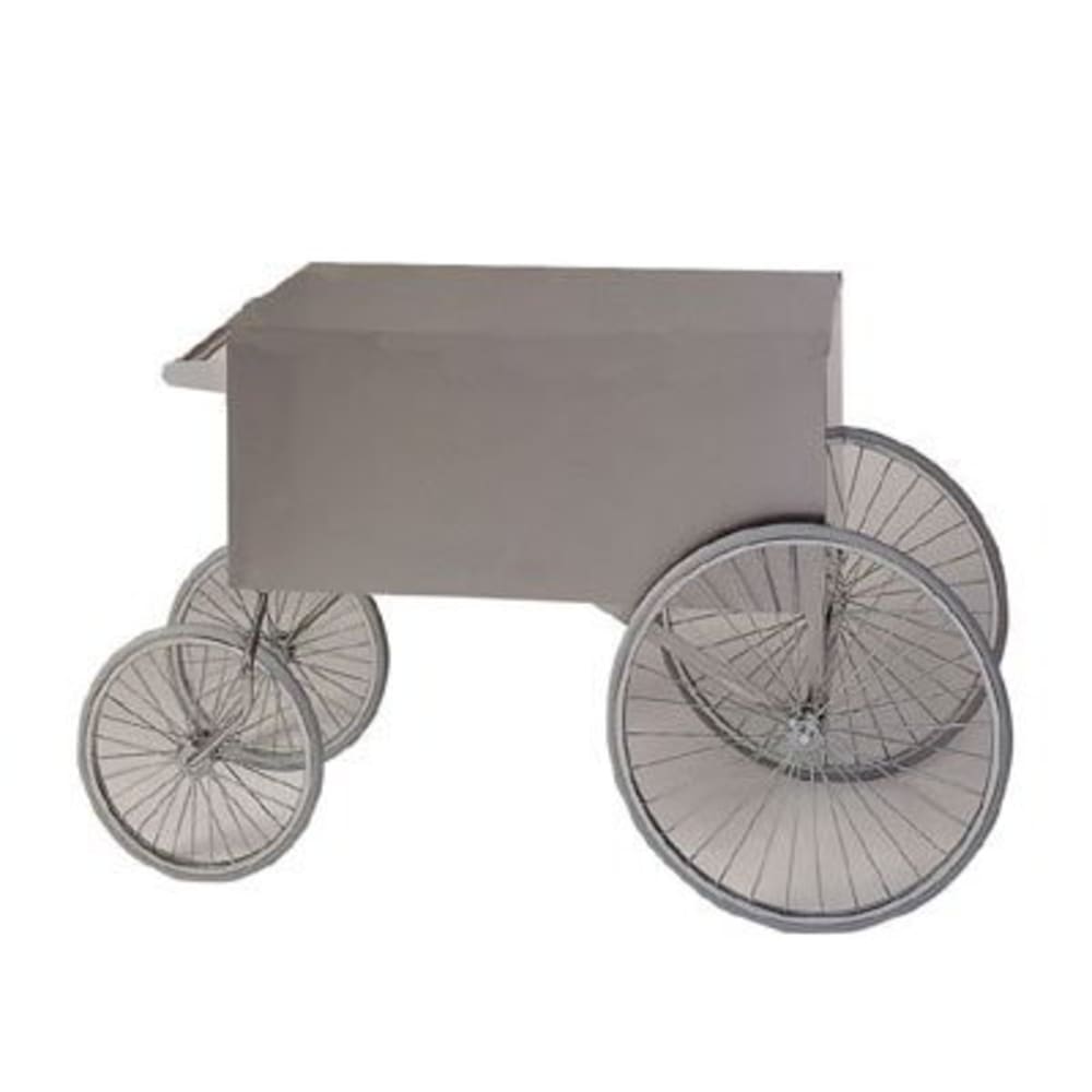 Gold Medal 2936ST Food Cart for Shaved Ice w/ Cover & Graphics, 57"L x 26"W x 33"H, Stainless