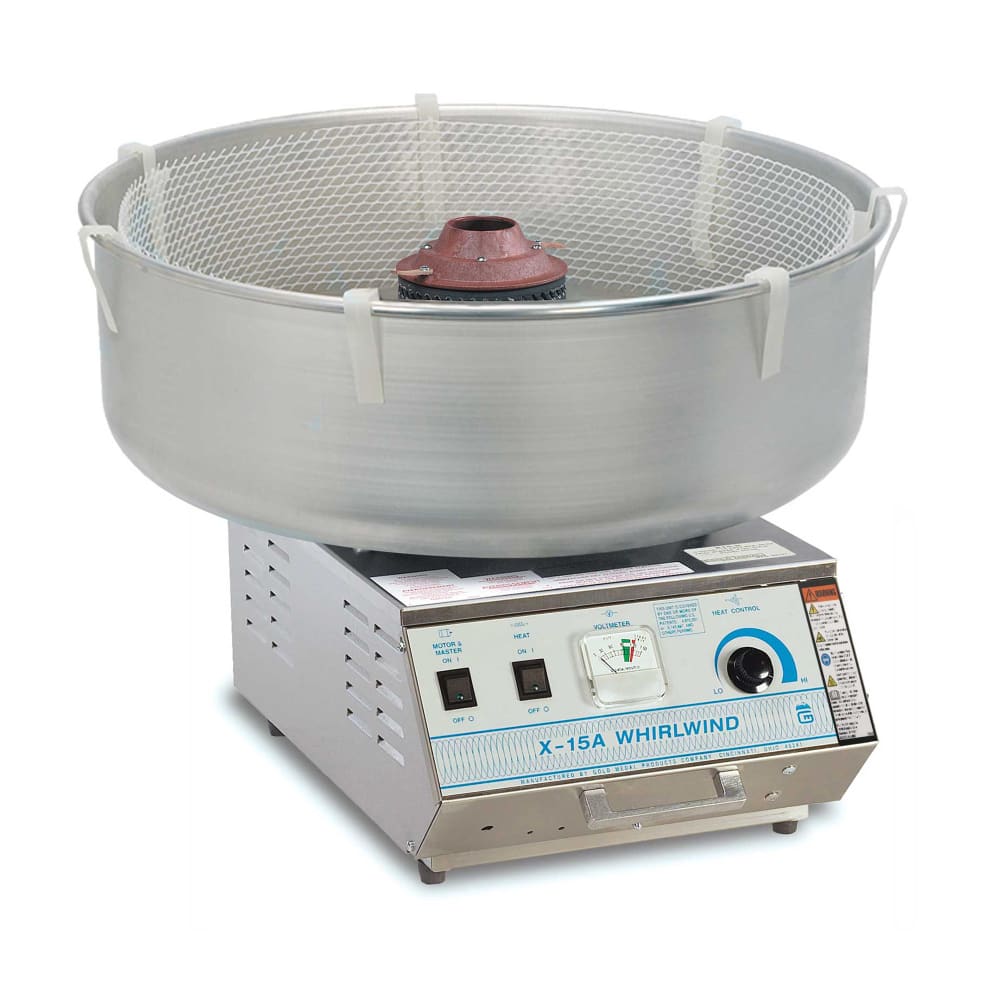 Gold Medal 3015A X 15 Whirlwind® Floss Cotton Candy Machine w/ 5 1/2" Round Double Band, 120v