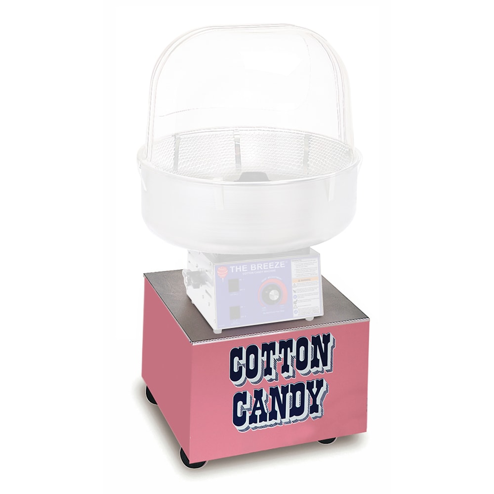 Gold Medal 3148FC Floss About Cotton Candy Cart (Base Only) w/ Pull Rope & 4 Casters, Pink