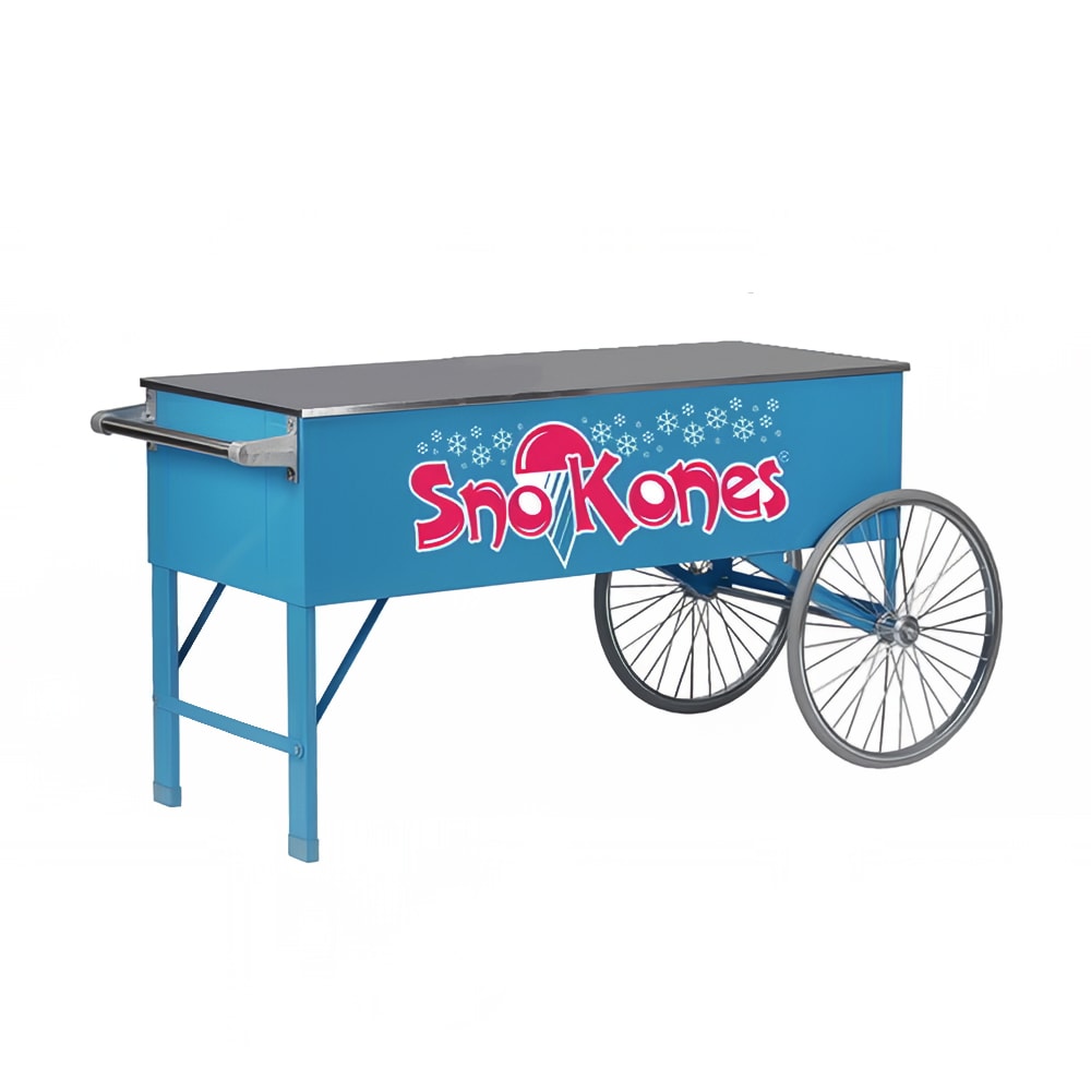 Gold Medal 3150SK Food Cart for Sno Kones w/ Graphics, 60"L x 27"W x 33"H, Blue